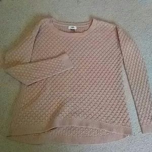 Tan Honeycomb Knit Sweater